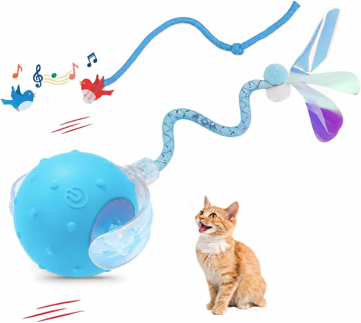 Interactive Automatic Cat Toy Ball-Usb Rechargeable,Motion Activated Toy