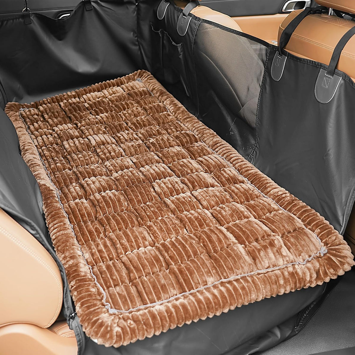 Hipetpy Backseat Dog Bed Mat for Car, Non-Slip Dog Bed for Car Back Seat