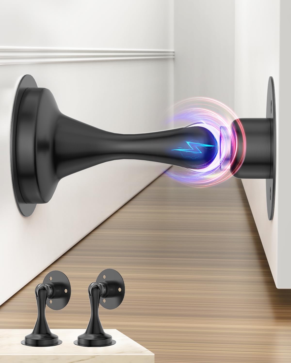 Magnetic Door Stoppers, 2 Pack Stainless Steel Magnetic Door Stops