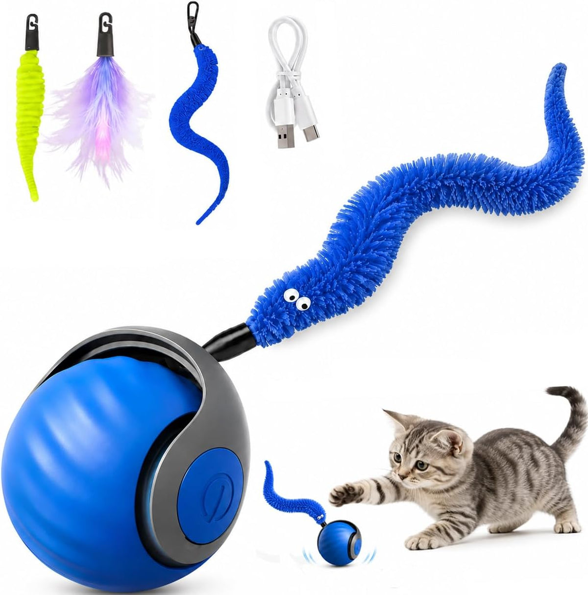 41 Pcs Interactive Cat Toys for Indoor Cats, Kitten Toys