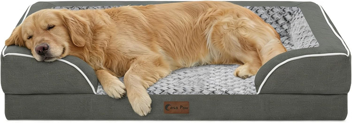 Orthopedic Dog Bed for Extra Large Dogs, 42X30In, Dark Grey
