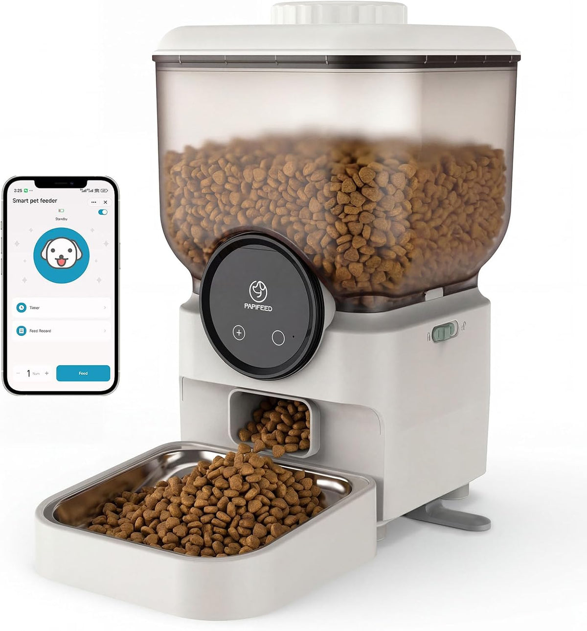 Smart Automatic Cat Feeder 27 Cups App Controlled Dispenser for Busy Owner