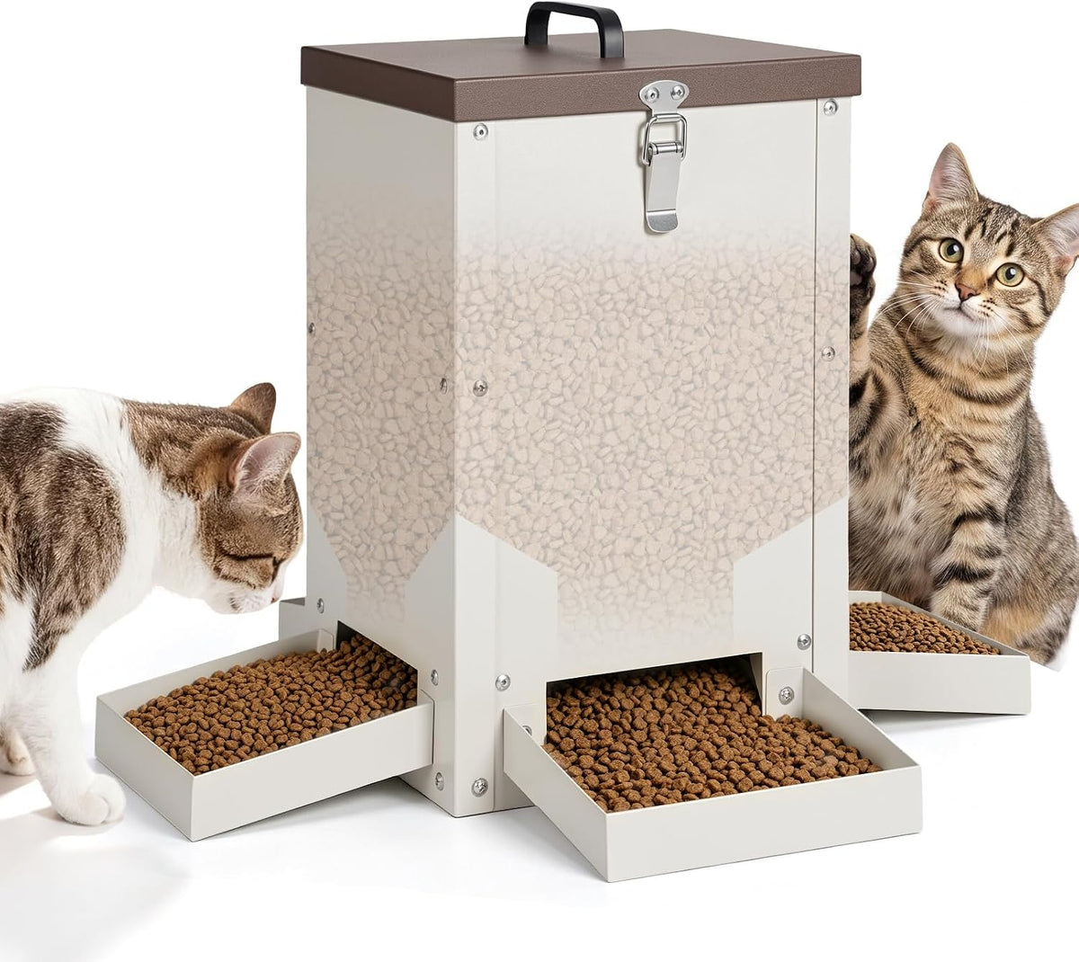 Automatic Cat Feeder for 4 Cats Auto Cat Food Dispenser 5L Multiple Cats