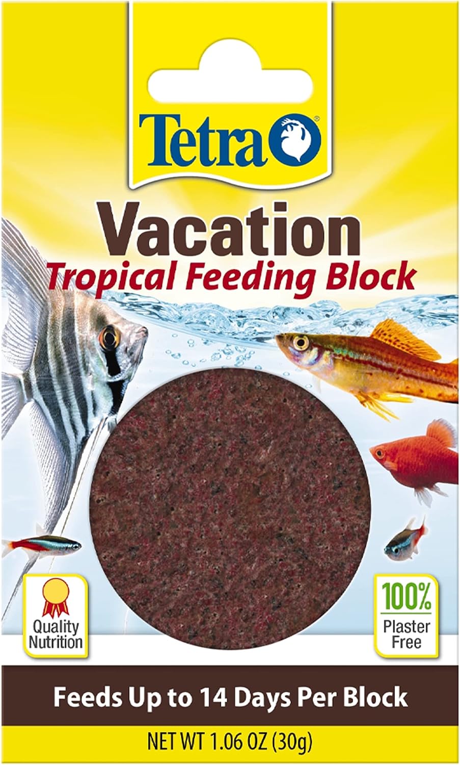 Tetra Vacation Food Slow-Release Feeder Block for Tropical Fish, 1.06 Oz