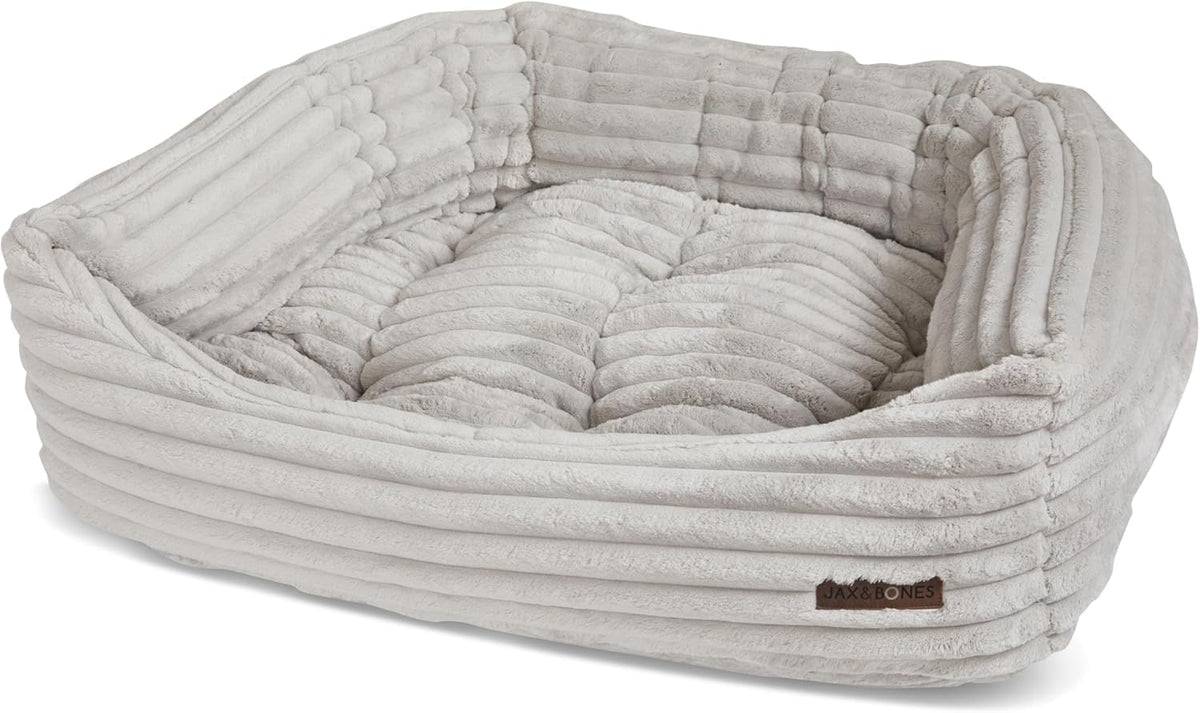 Jax & Bones Napper Charcoal Grey Dog Bed W/Bolstered Sides, USA Made