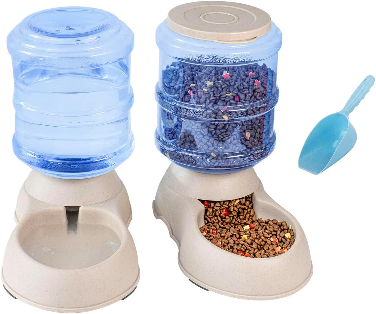 Automatic Cat & Dog Feeder and Water Dispenser Set with Scoop