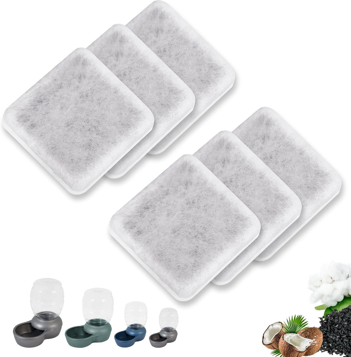 Pet Water Fountain Charcoal Replacement Filters for Petmate