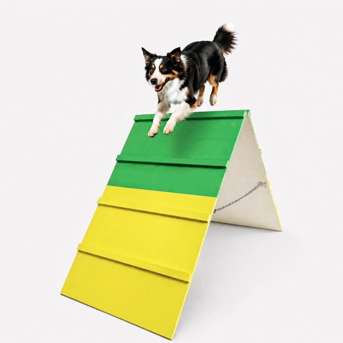 Dog Agility a Frame for Large Dogs, 76” X 23” Foldable Wooden Dog Climbing Ramp for Backyard Course, Adjustable Pet Agility Training Equipment for Exercise, Jumping & Climbing