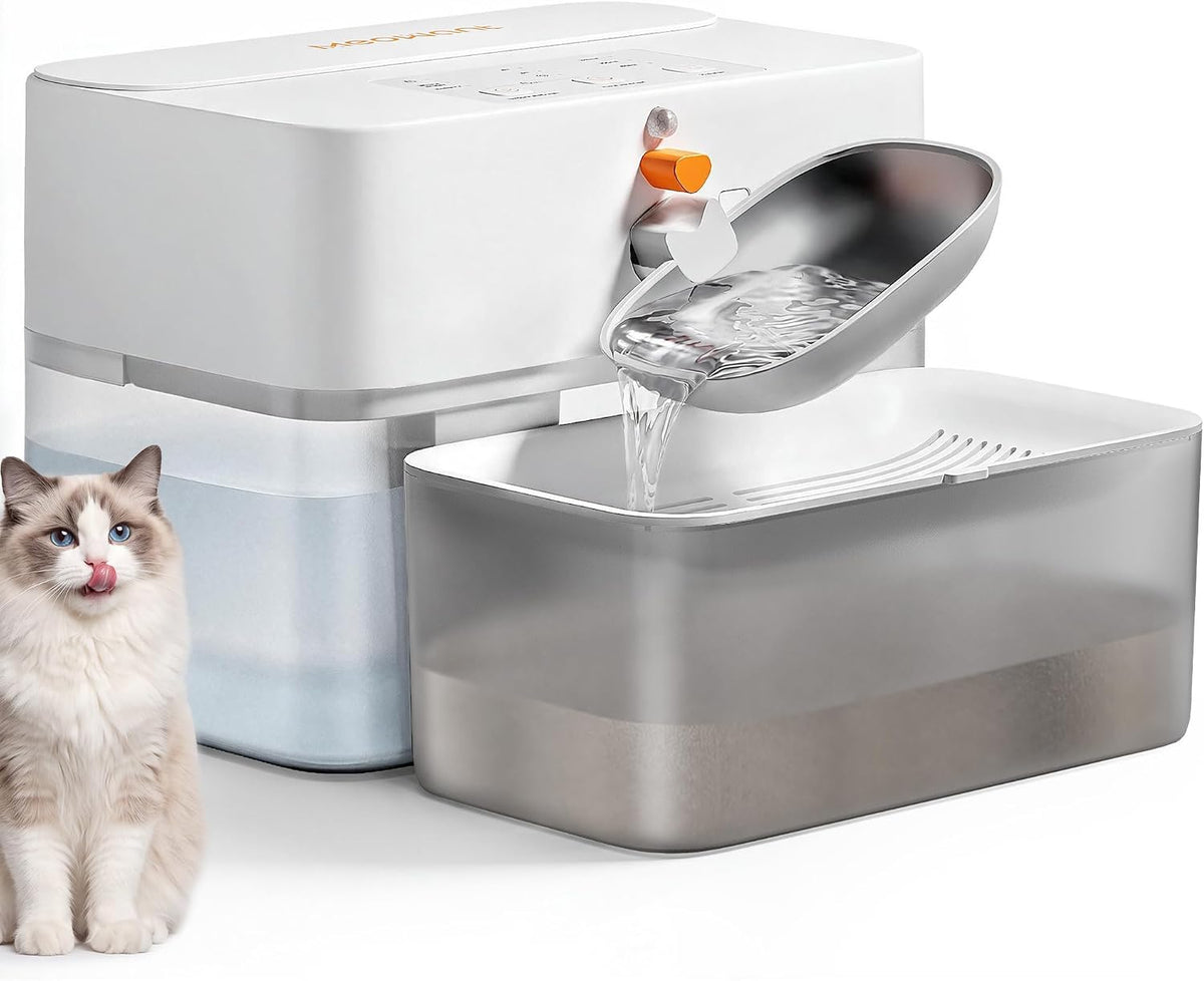 Meowant Cat Water Fountain Filterless Wastewater Separation, Sensor Mode