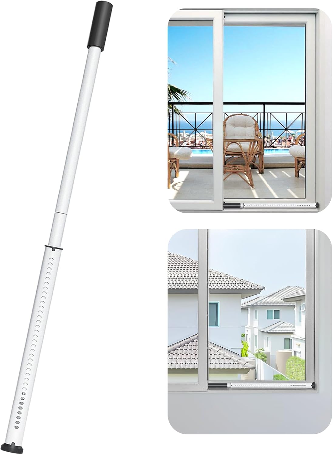 Acemining 1 Pack Sliding Door Security Bar, Patio Door Lock, 20-50 In