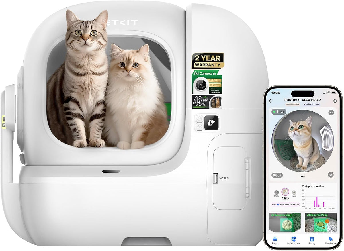 PETKIT Puramax 2 Odor Free Automatic Cat Litter Box,With 2-Year Coverage