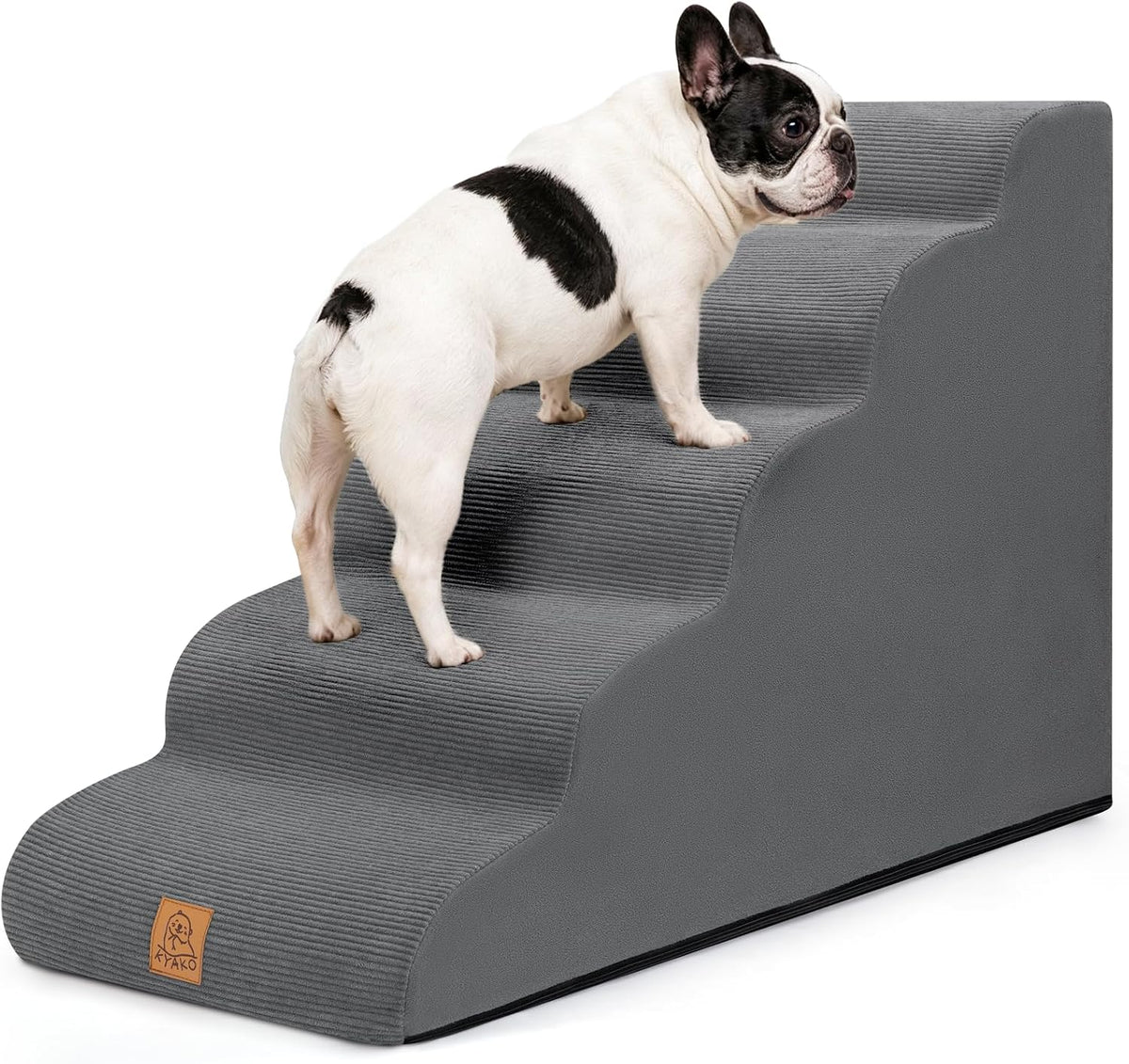 Dog Steps for High Bed, 5-Step Dog Stairs for Small Dogs and Cats, 22.4" H