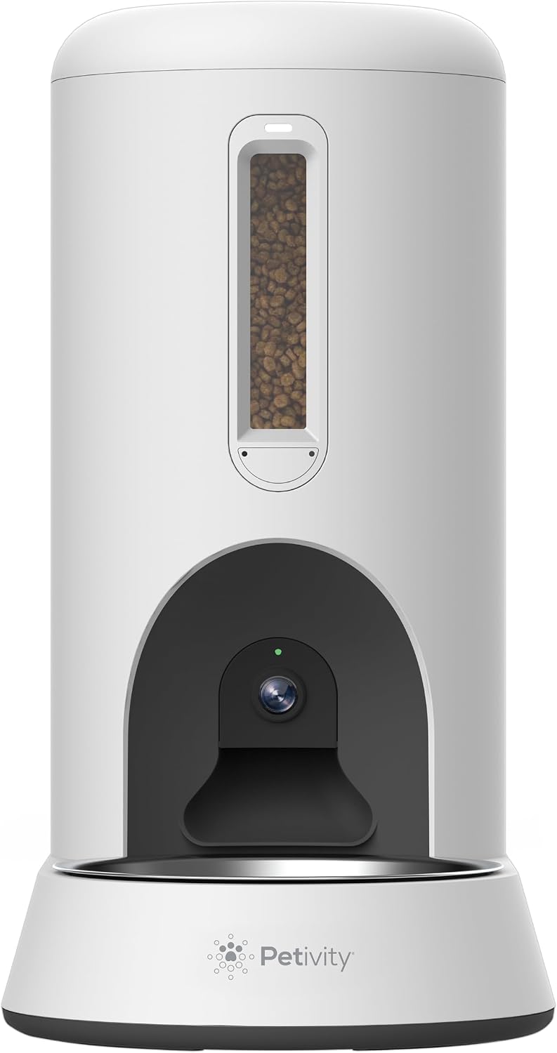 Petivity Smart Feeder for Cats App-Controlled, Multi-Cat Tracking, AI Facial Recognition Cat Feeder