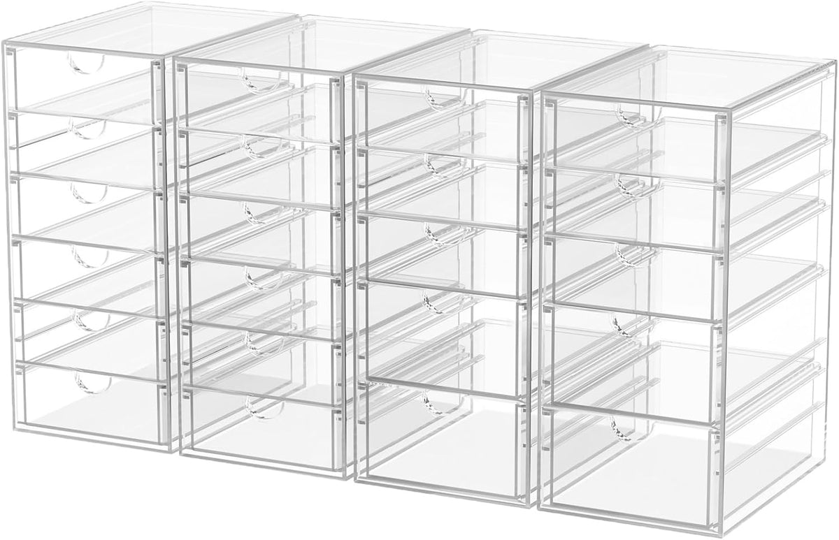 22-Drawer Acrylic Storage & Makeup Organizer for Desk
