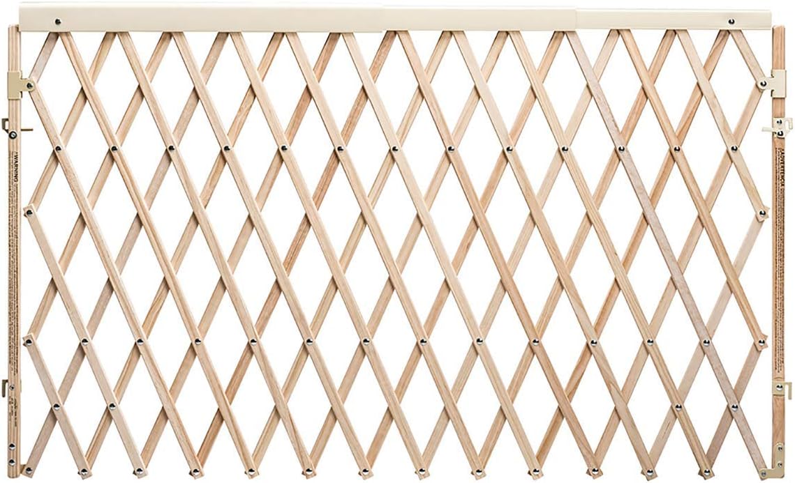 Evenflo Expansion Walk-Thru Room Divider Baby Gate (Natural Wood)