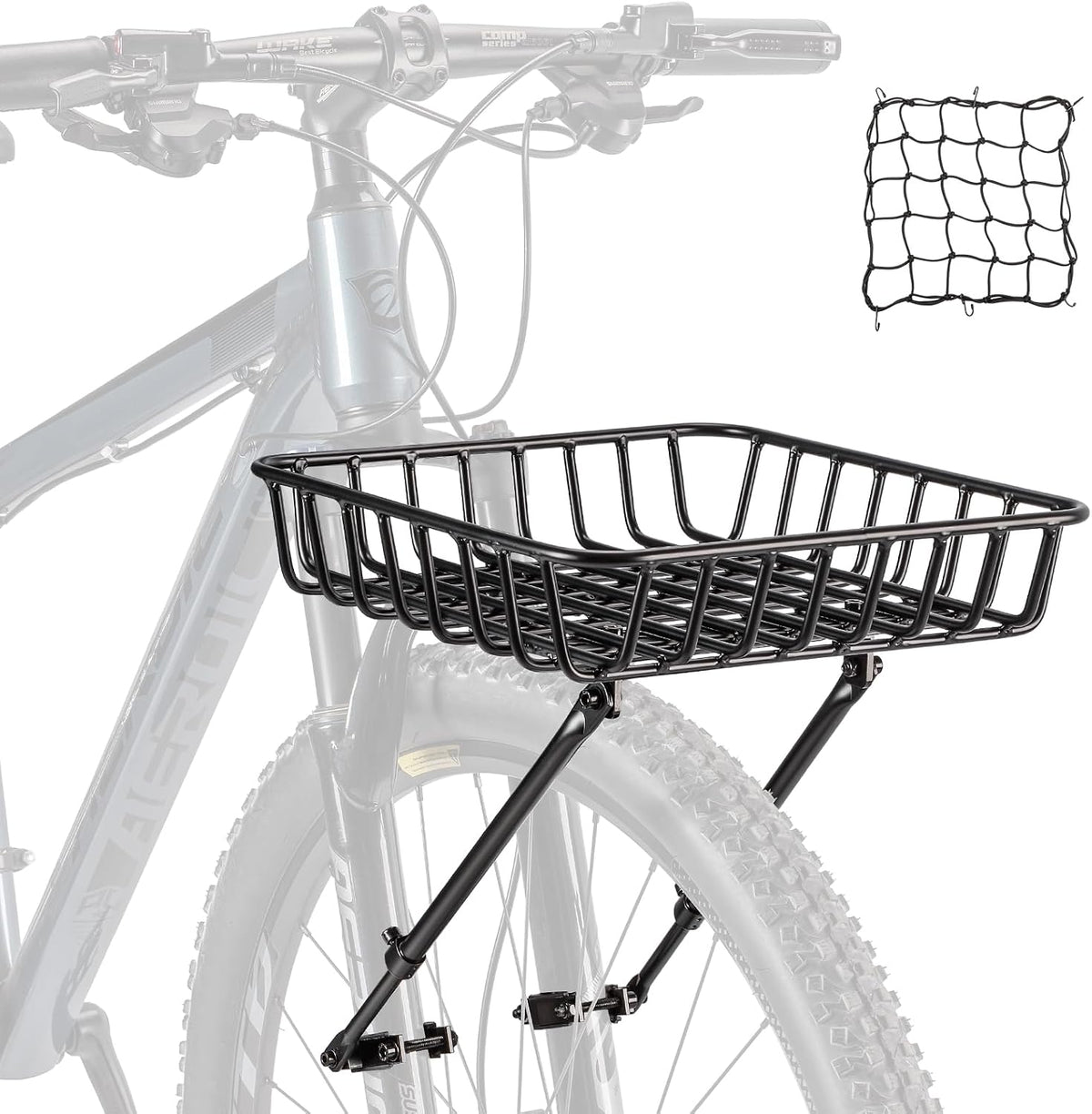 CXWXC Bike Basket Rack - Large Front Bicycle Basket with Struts