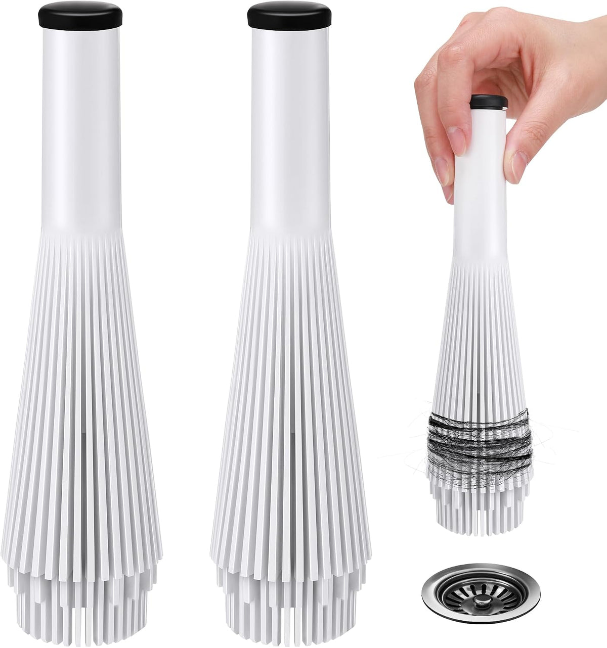 Feekoon 2 Pack Lint Trap for Washer and Utility Sink Drains, Hair Catcher
