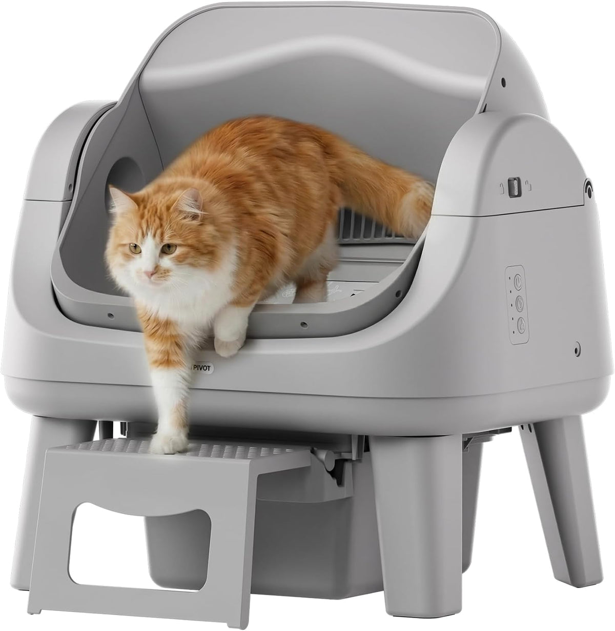 Veehoo Large Cat Tree for Automatic Litter Box, 4 Tier Sturdy Wood Tower
