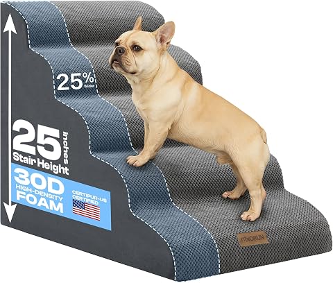 Pawque Dog Stairs & Cat Scratching Post Pet Steps for High Beds Couch