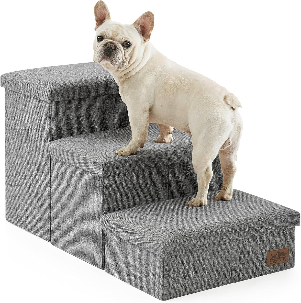 COZY KISS Dog Stair for Small Dog 15.7" H, 3 Step Pet Ramp for Couch