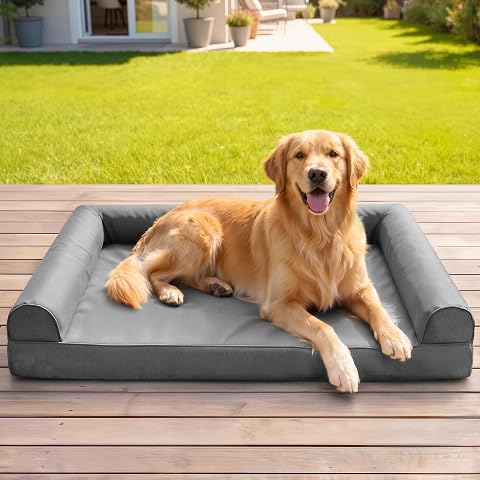 Waterproof Short Plush Orthopedic Sofa Dog Bed for Large Dogs
