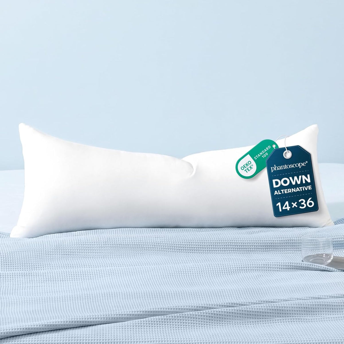 Phantoscope 14X36 Pillow Insert, Soft Lumbar Support Pillow for Bed & Couch
