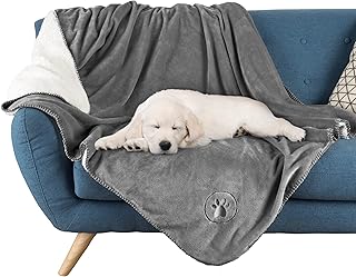 PETMAKER Waterproof Pet Blanket, Gray, 50” X 60”
