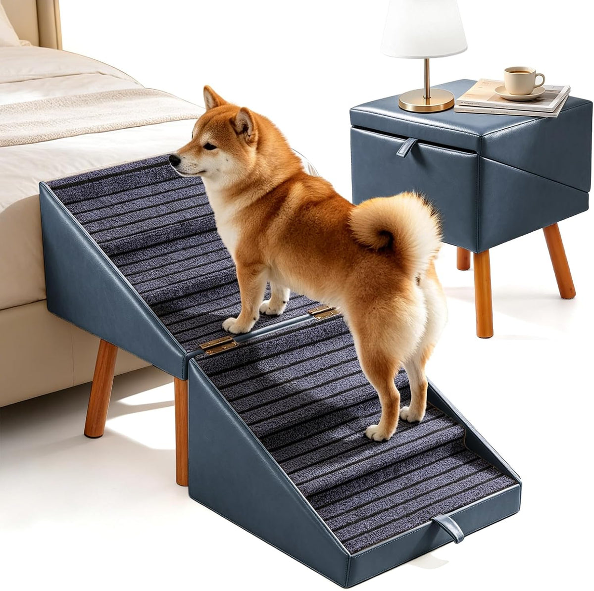 Pet Stairs for Beds Foldable Dog Steps for High Beds
