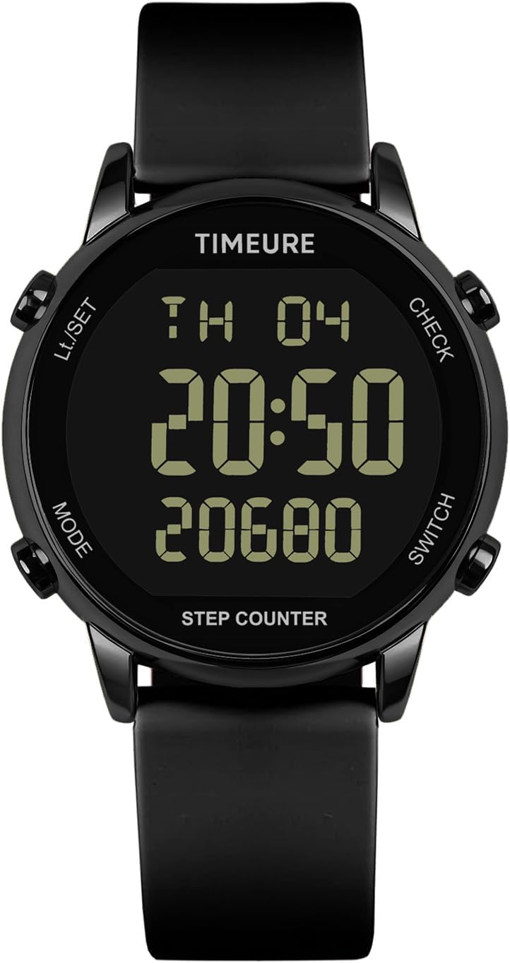 TIMEURE Pedometer Watch for Women, Step Counter Watch, No App or Charging