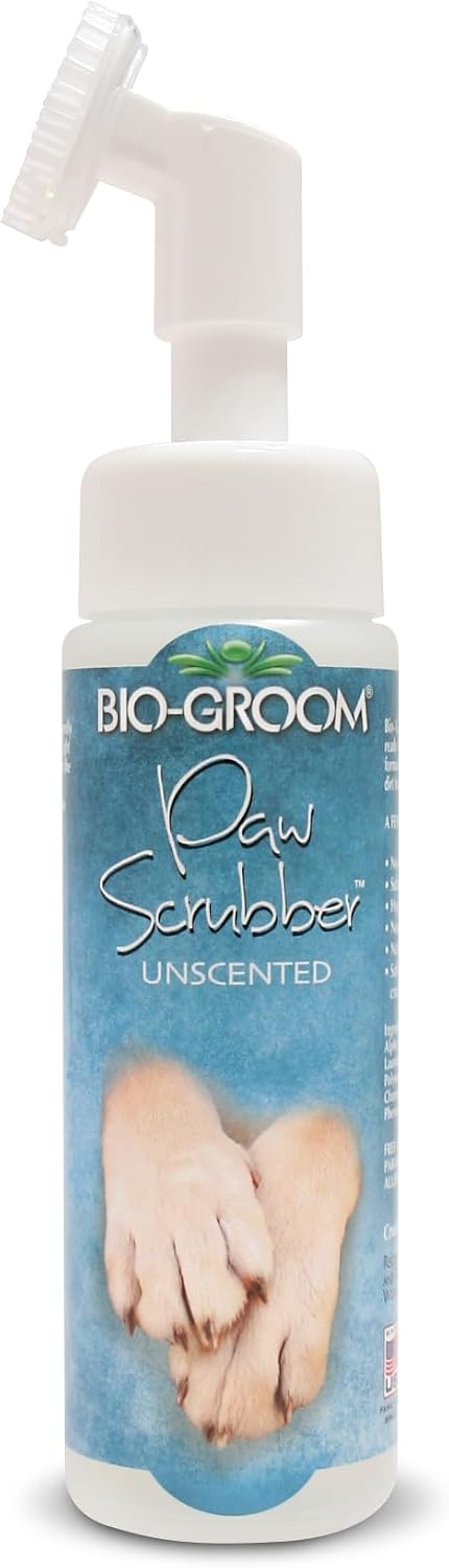 Bio-Groom Paw Wash & Scrubber Brush, No Rinse Pet Paw Cleaner - 8 Fl Oz