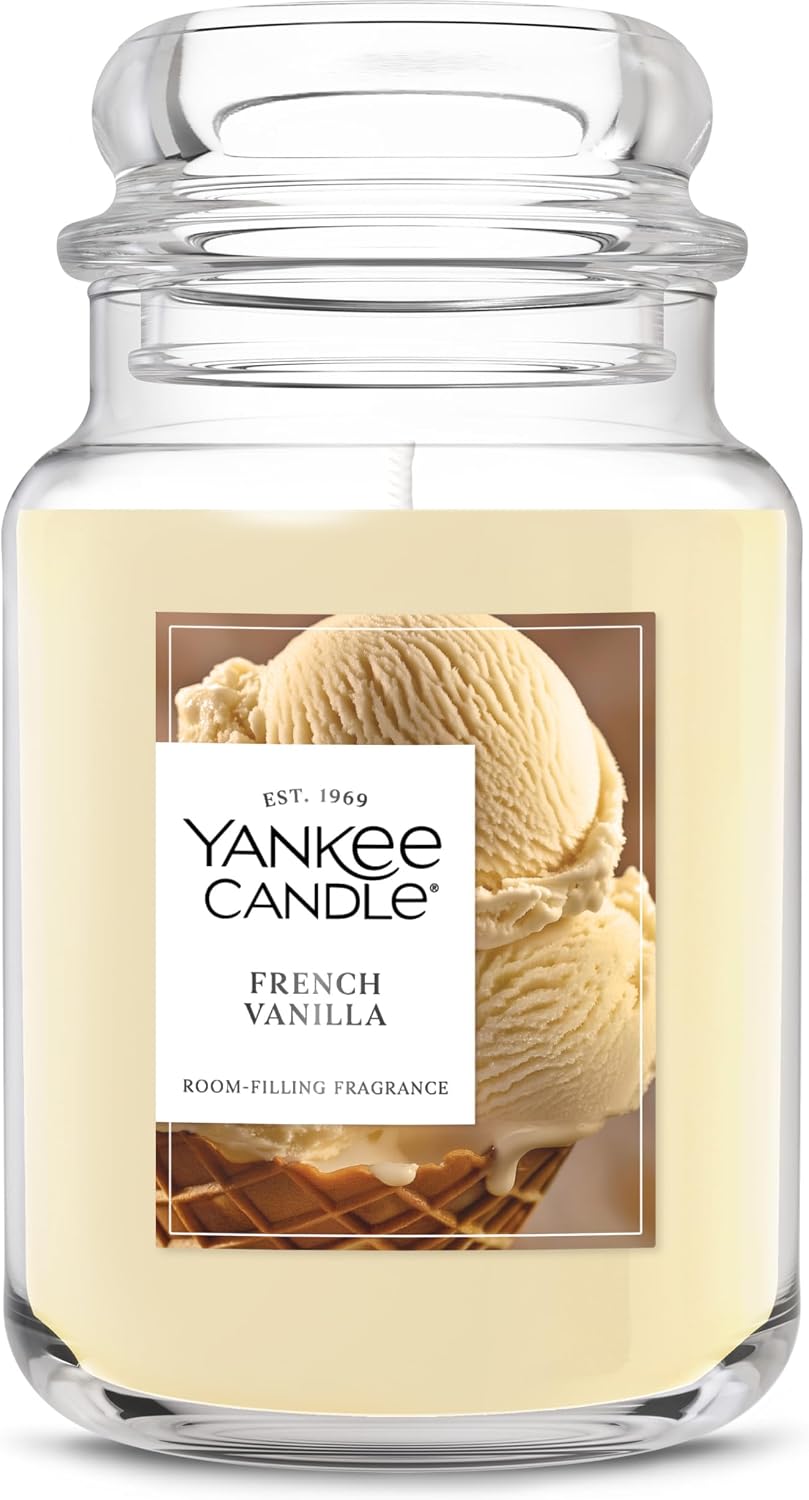 Yankee Candle French Vanilla Scented Candle, 22Oz Large Jar
