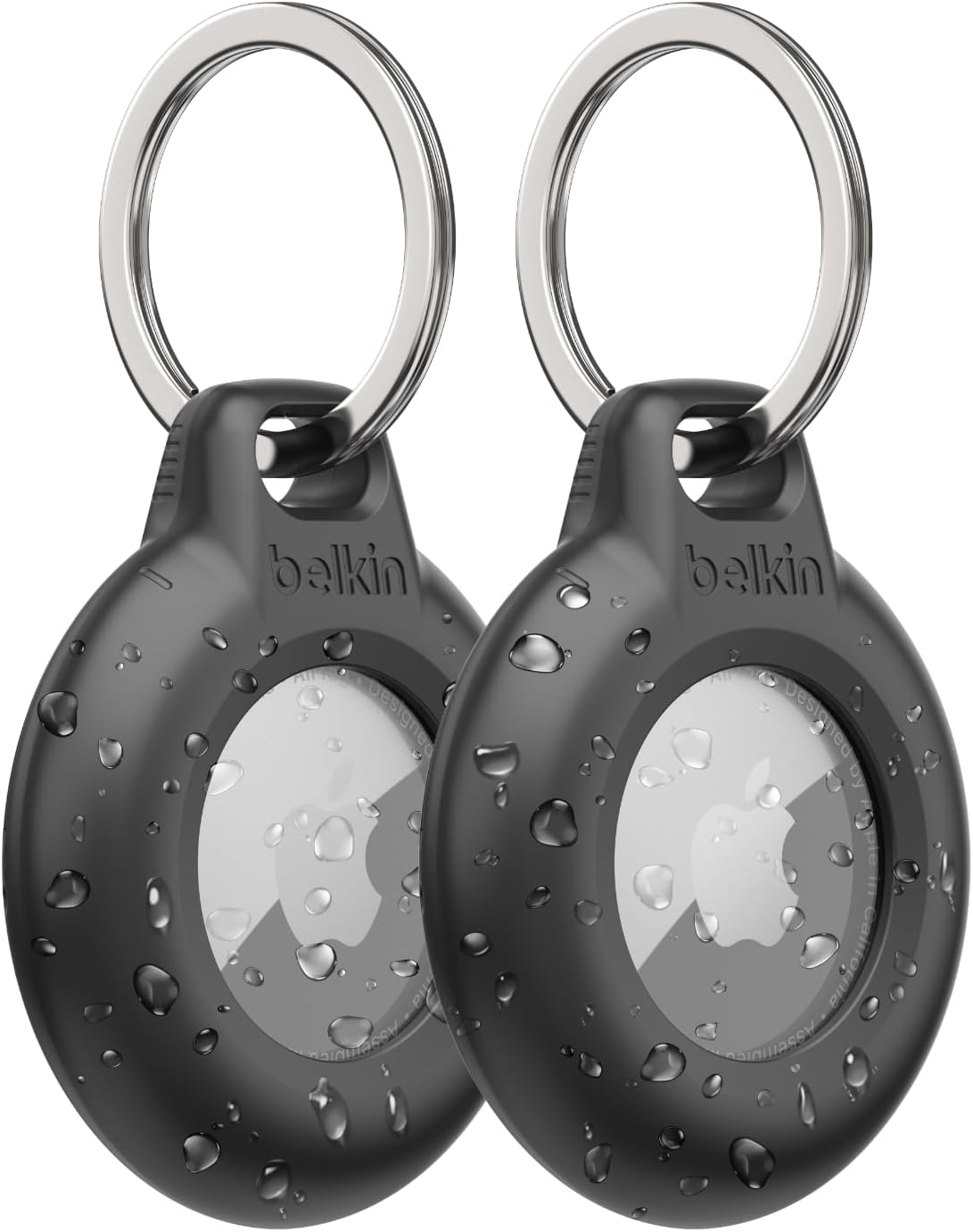 Belkin Waterproof Apple Airtag Keychain, 2 Pack, IPX8