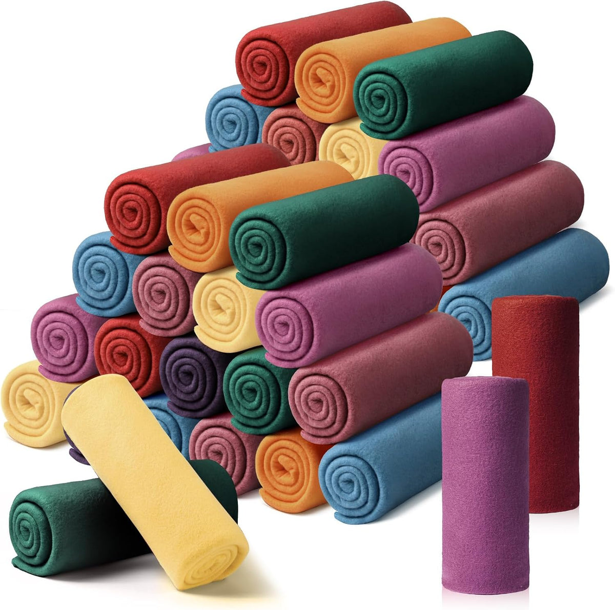 Kinlop 40 Packs Throw Blanket Bulk 60 X 50 Inch Fleece Throw Soft Blankets Warm Cozy Lightweight Plush Blanket for Bed Couch Sofa Pet Office Wedding Gifts Travel Camping (Fresh Color)
