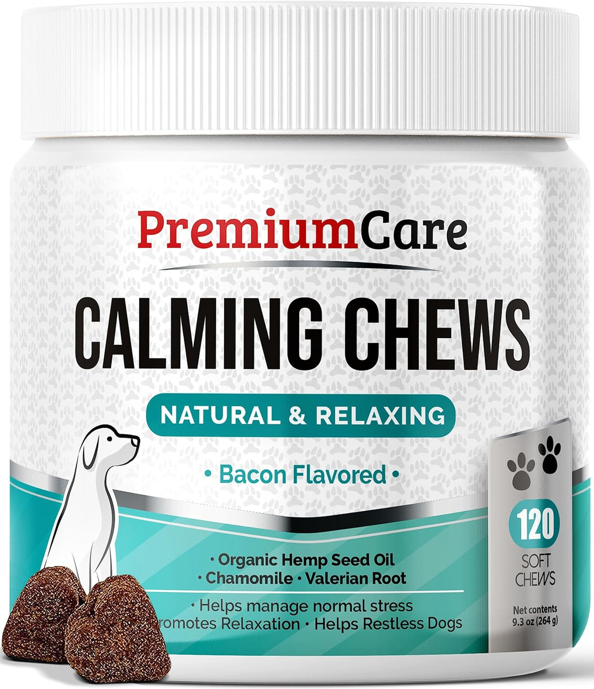 Calming Chews for Dogs - Dog Calming Treats for Anxiety Relief 120 Count