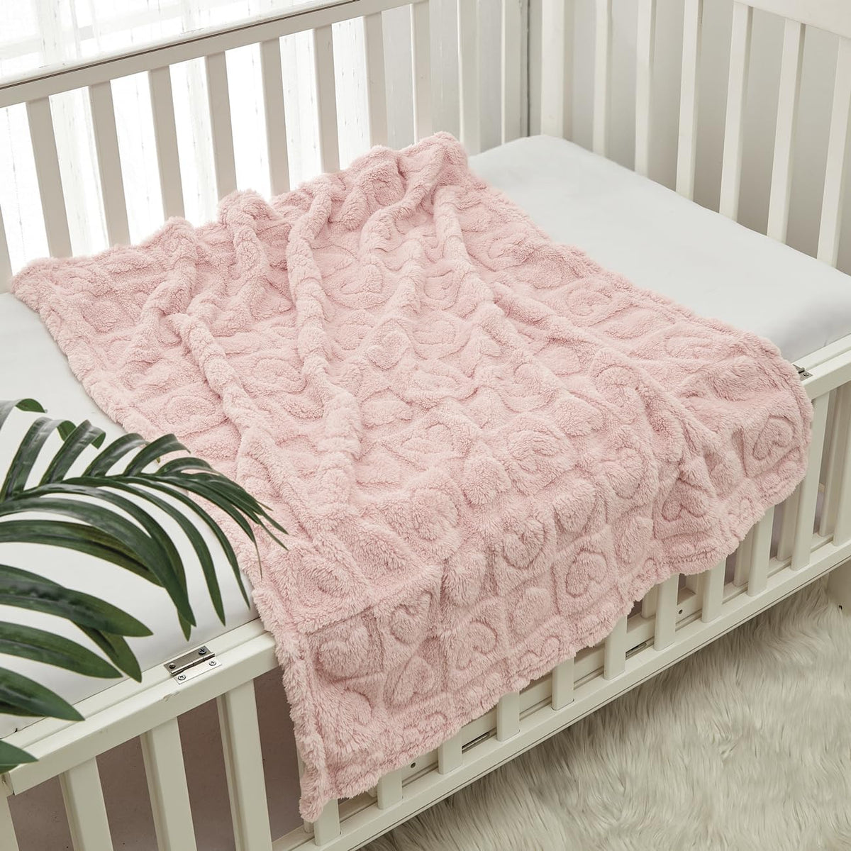 CREVENT 30"X40" Cozy Soft Warm Sherpa Baby Blanket for Girls Boys, Newborn Essentials for Infant, Baby Shower Receiving Gift - Tan Bear 75X100Cm