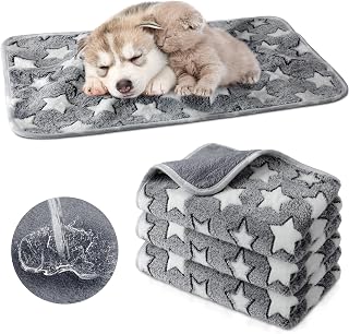 Tranqun 4 Pcs Waterproof Dog Blankets 24 X 16'' Bed Mat Washable Blankets
