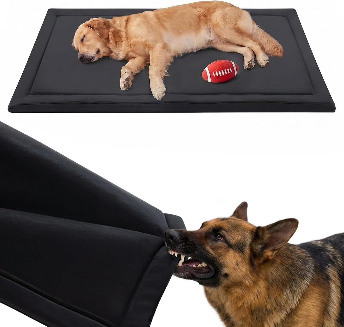 LEXTRO Indestructible Chew Proof Dog Bed for Aggressive Chewers, 41"X28"