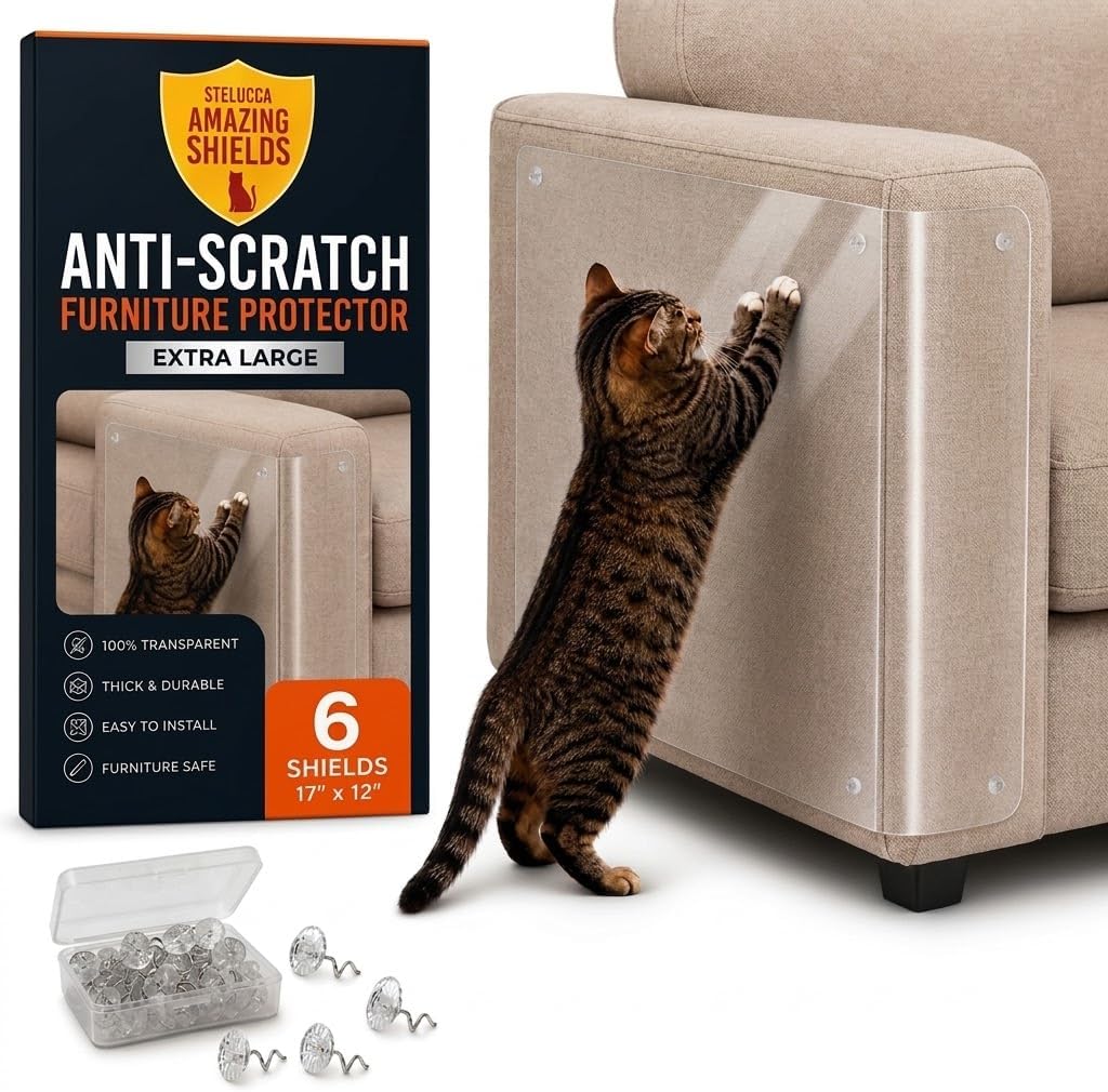 Stelucca Amazing Shields Cat Scratch Furniture Protector - 6 Pack XL