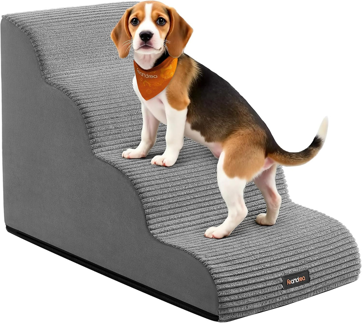 Feandrea 4-Step Dog Stairs, Waterproof, Anti-Slip, Gentle Slope