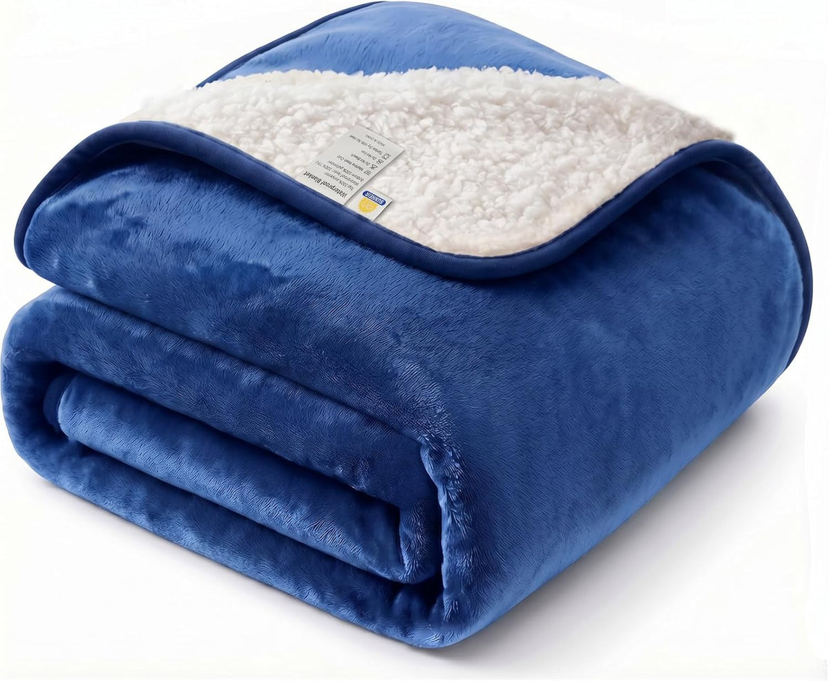 Sunheir Waterproof Dog Blankets for Small Dogs - Puppy Blanket Washable for Couch Protection, Soft Sherpa Fleece Cat Throw Blanket to Prevent Urine Leaks & Protects Furniture, 25"X 35", Pink