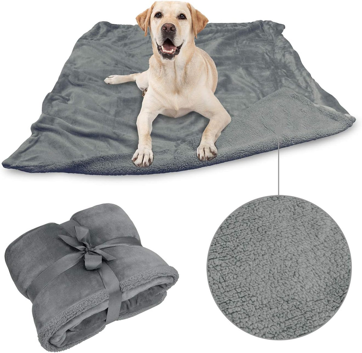 Dog Blankets for Large Dogs, Super Soft Warm Sherpa Fleece Plush Doggie Blankets and Throws for Small Medium Puppy Doggy Pet Cats,50X60 Inches