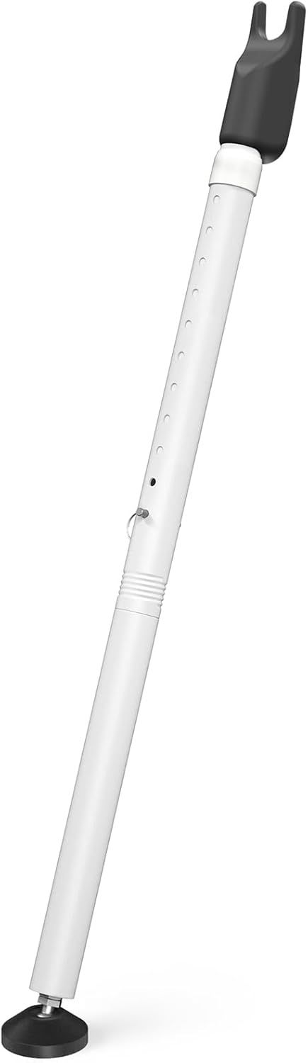 Sliding Glass Door Security Bar, Patio Door Barricade Security Bar, Apartment Barsliding Door Security Bar, Door Jammer, White, 1 Pack