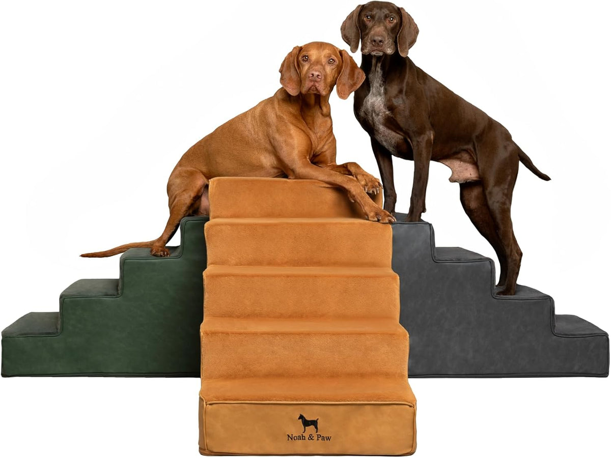 Noah & Paw Dog Stairs for Large Dogs, up to 150Lb, Wide Dog Ramp for Bed
