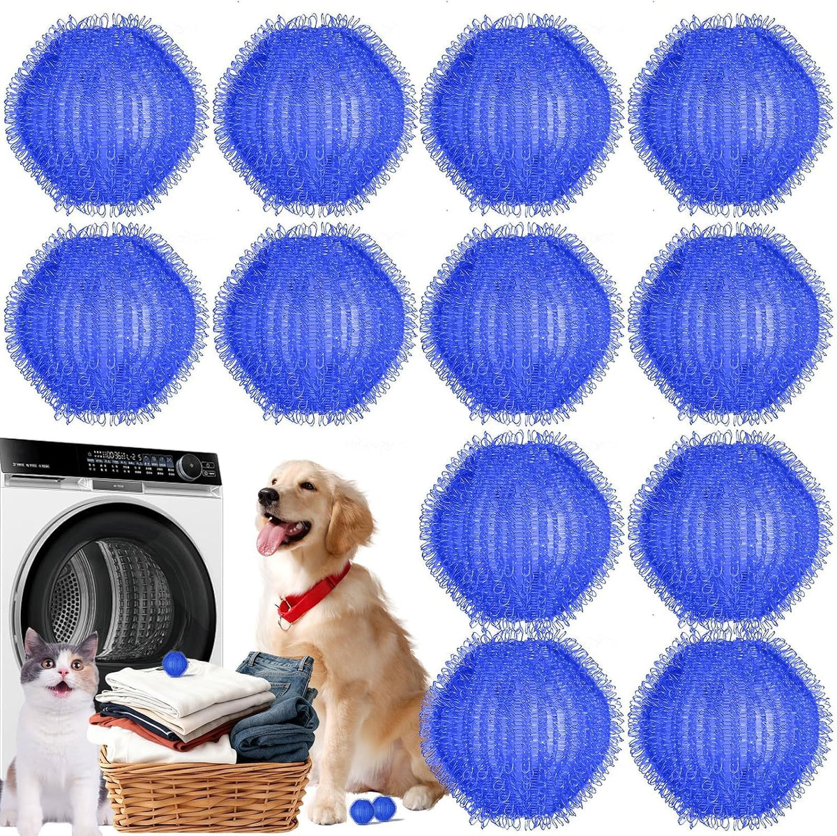 Pet Hair Remover for Laundry, Reusable Hair Catcher Balls for Pet Homes