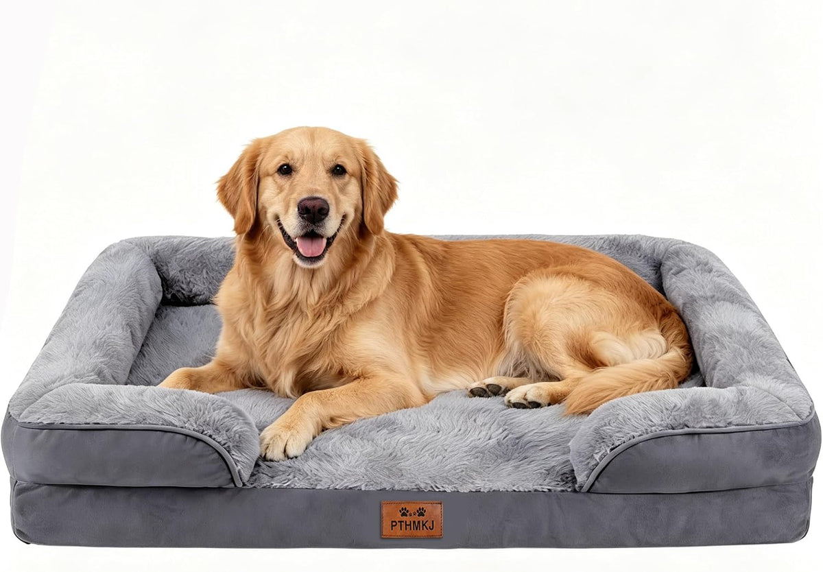 Orthopedic Extra Large Dog Bed, Memory Foam XL Dog Bed Couch, 44" L