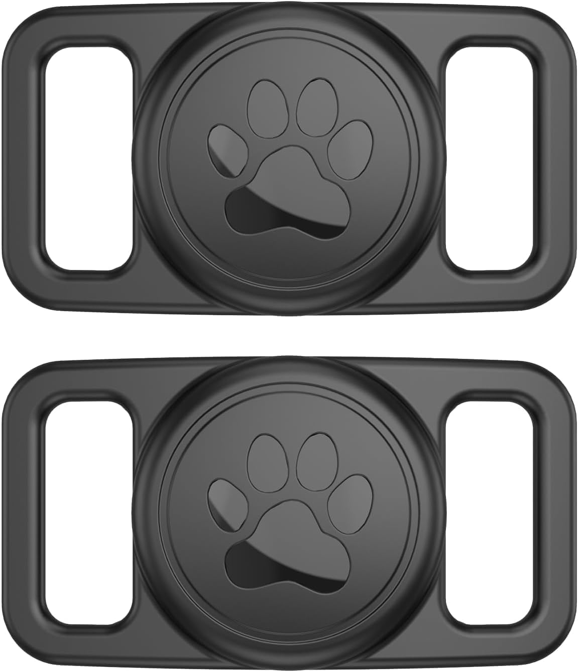 Linsaner Waterproof Dog Collar Holder for Airtag 1St & 2Nd Gen, Black