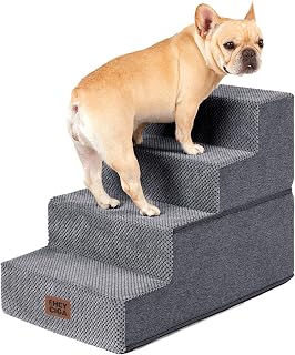 Clear Acrylic Dog Stairs for Bed & Couch, Pet Stairs for Small Dogs & Cats