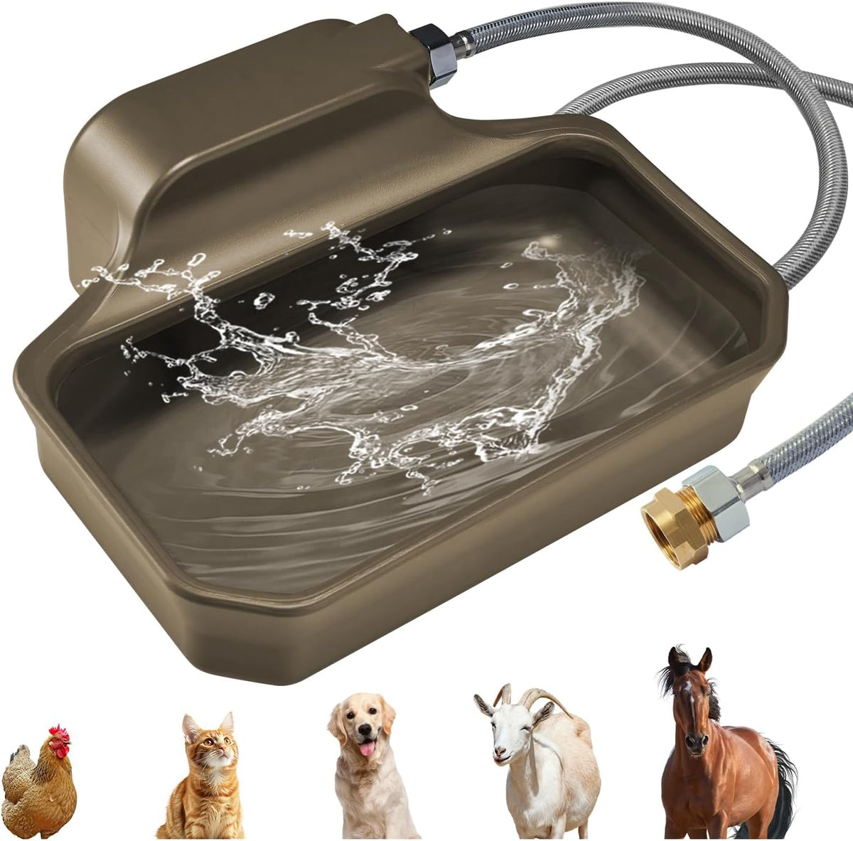 PETTEN Auto Fill Dog Water Bowl, Outdoor 1Gal/3.75L Automatic Dispenser