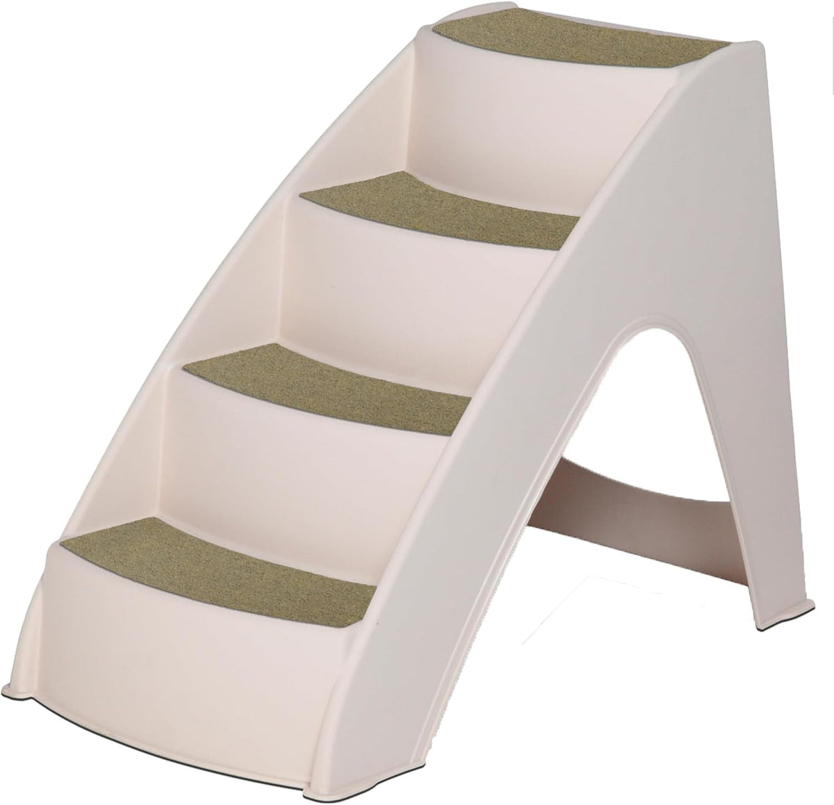 Petsafe Cozyup Dog Stairs - 4 Step Design Pet Stairs - Dog Steps for High Beds, Sofa - Pet Steps Safety Features Include Siderails, Non-Slip Pads, Durable, Lightweight, Support up to 70 Lbs, Tan