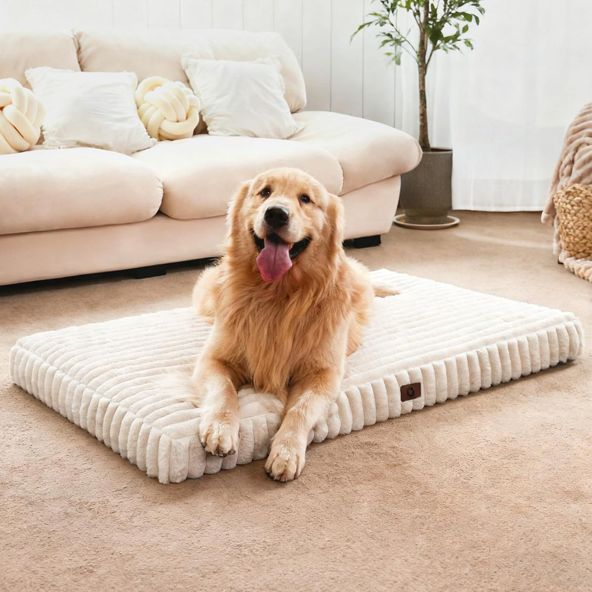 Medium Dog Bed Orthopedic Foam with Waterproof Lining